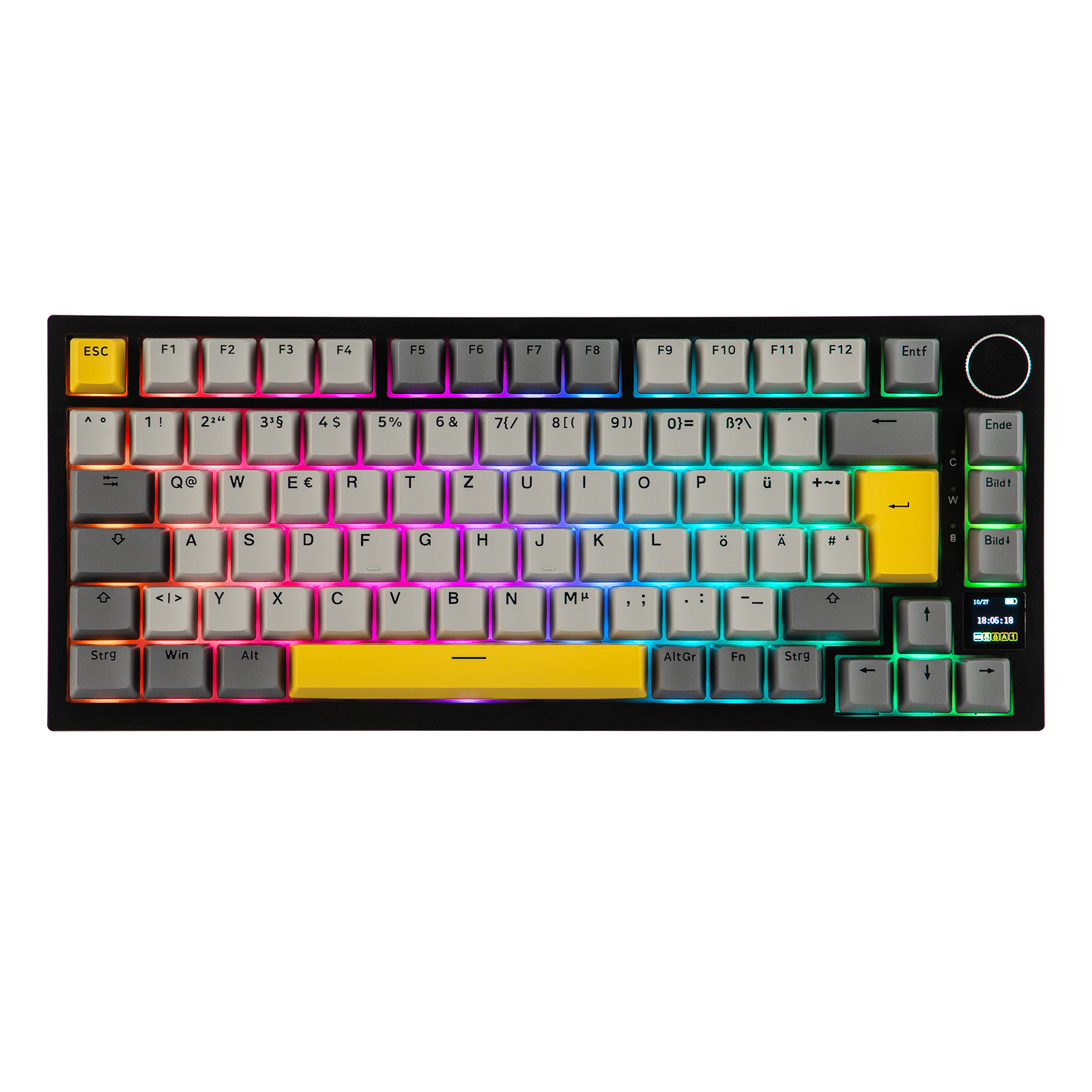 Gaming Keyboard Expensive - ISO-DE Layout AJAZZ AK820 PRO 75%
