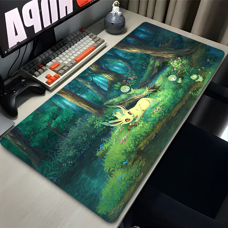 Gaming Keyboard Top - Mouse Pad Gamer P-pokemon Leafeon Large