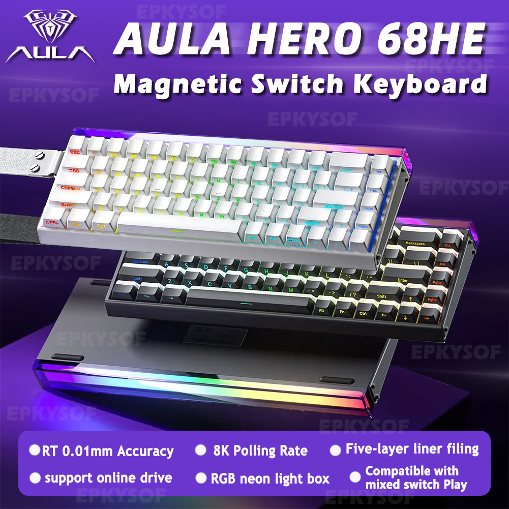 Gaming Keyboard Expensive - AULA HERO 68HE Magnetic Switch Keyboard