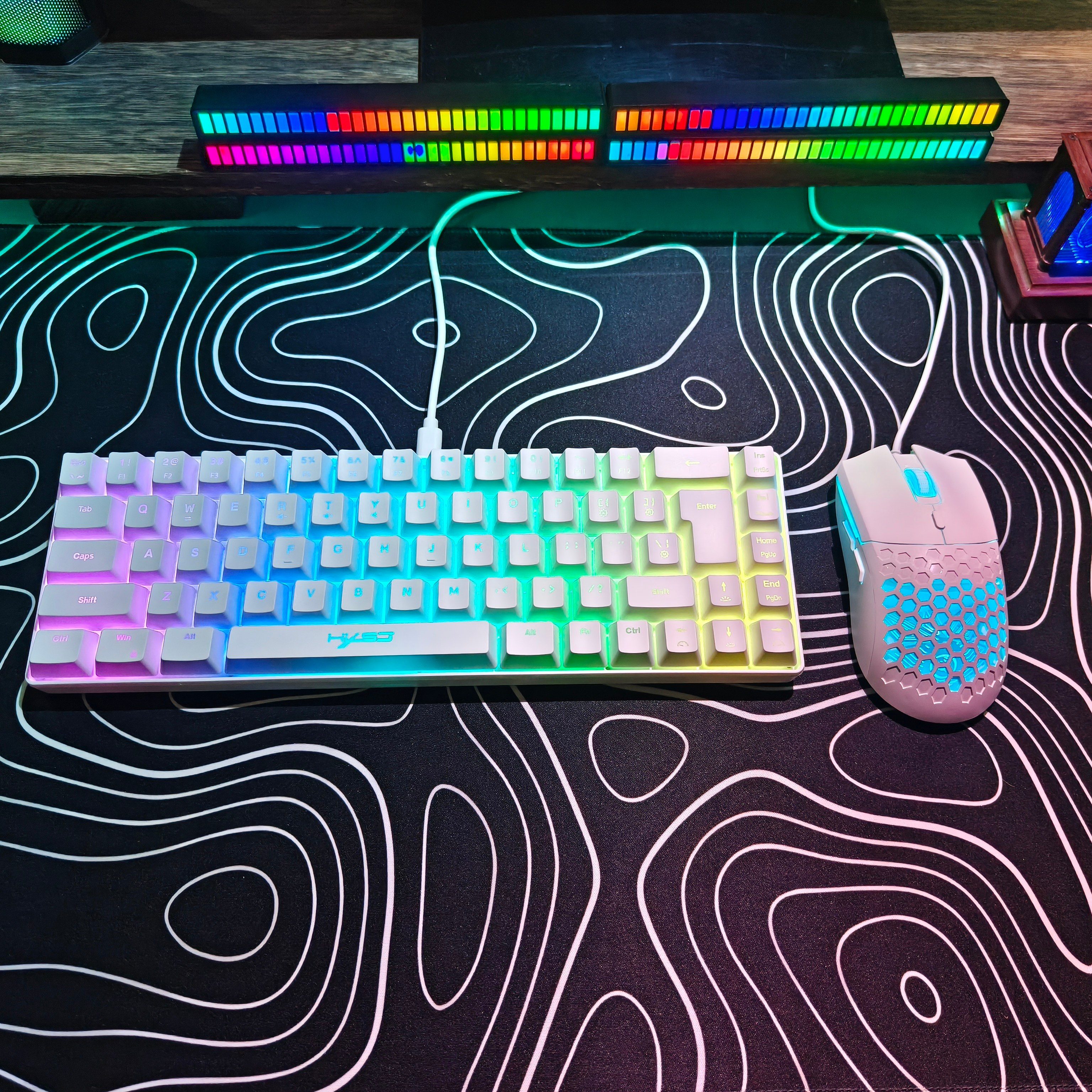 Keyboard Gaming Mac - Compact HXSJ 68-key mouse and keyboard