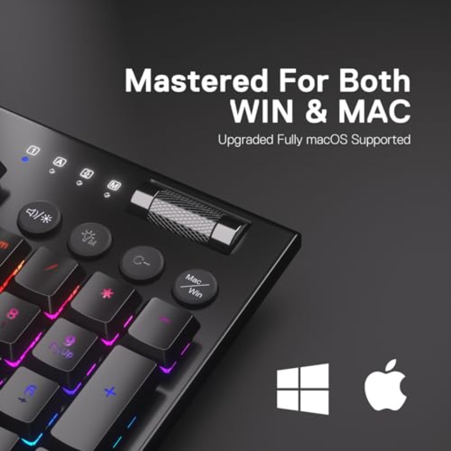 PRO 3-Mode RGB Mechanical Keyb - Keyboard Gaming Mac 评论和价格