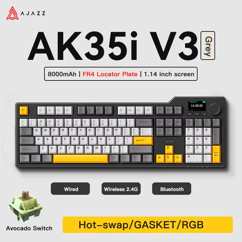 Ajazz AK35I V3/V4 MAX Tri-mode - Keyboard Gaming Mac 评论和价格