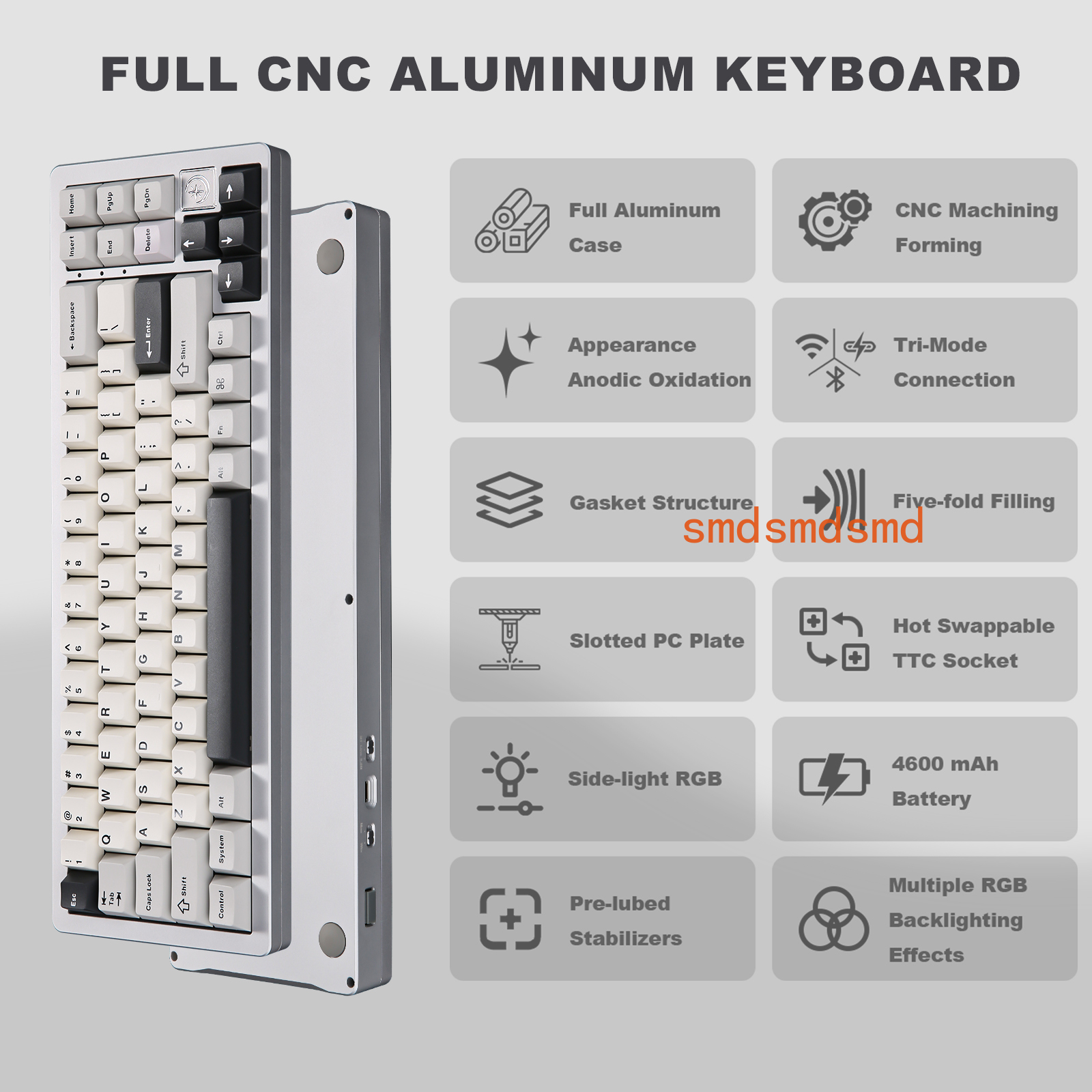 AL71 Silver CNC Aluminum Mecha - Keyboard Gaming Mac 评论和价格