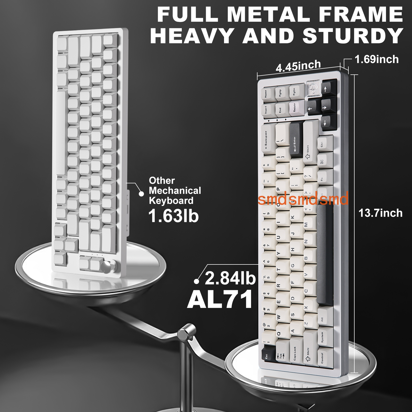 AL71 Silver CNC Aluminum Mecha - Keyboard Gaming Mac 评论和价格