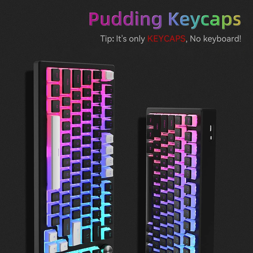 New Pudding PBT Keycaps 129 Ke - Gaming Keyboard 2026 评论和价格
