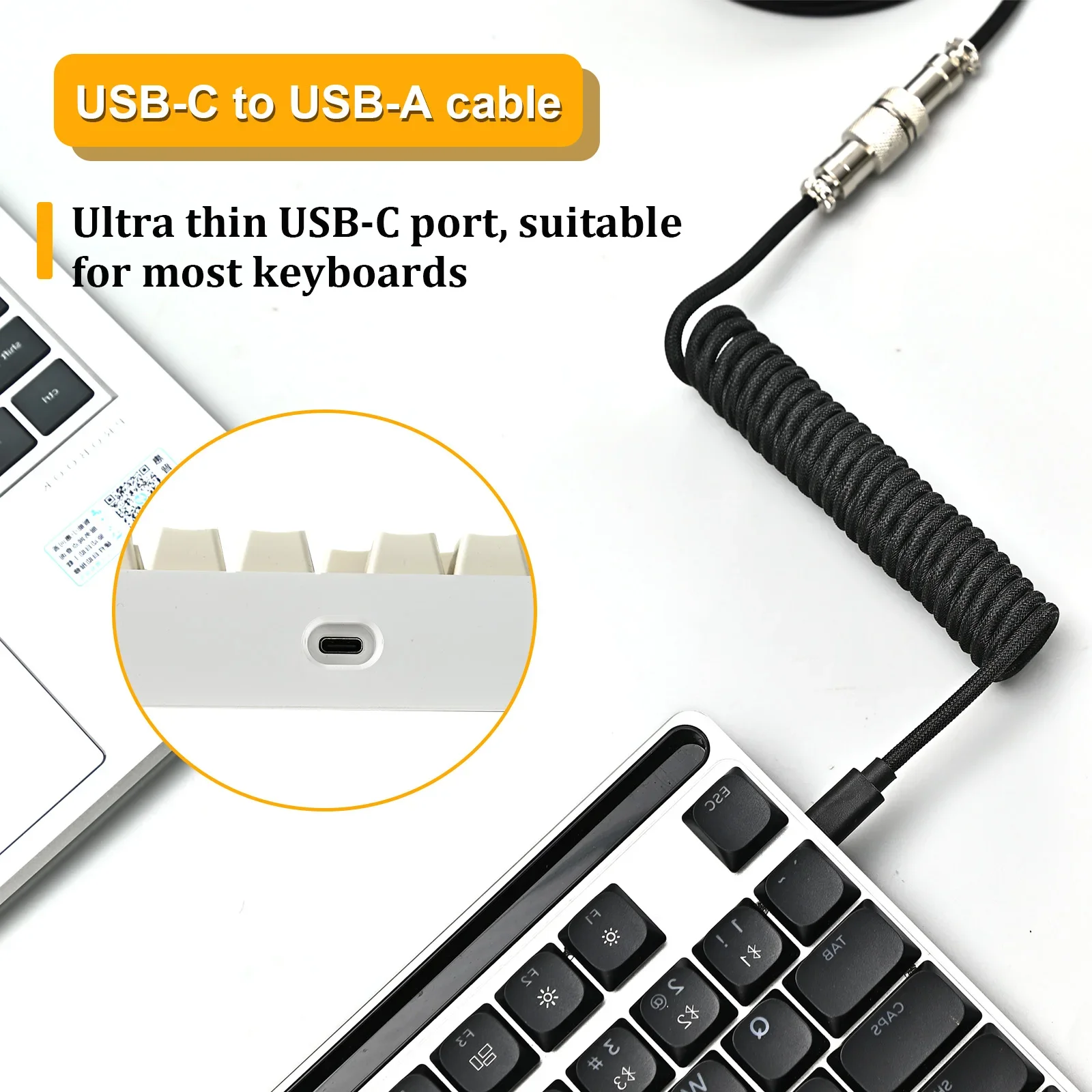 New Type C Coiled Cable USB Av - Coiled Usb Cable 评论和价格