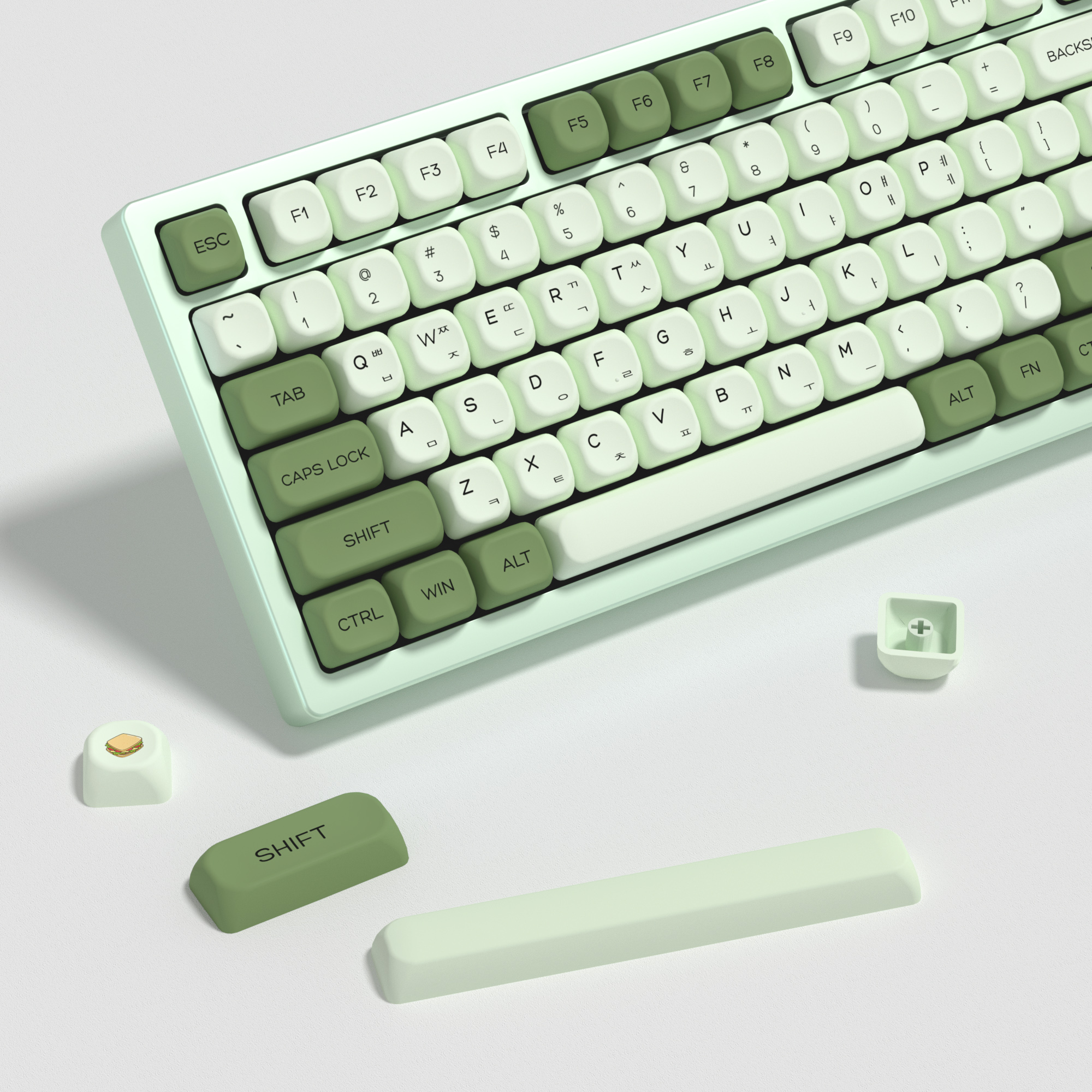 KBDiy Matcha Korean Keycap Gre - Keyboard Gaming Mac 评论和价格