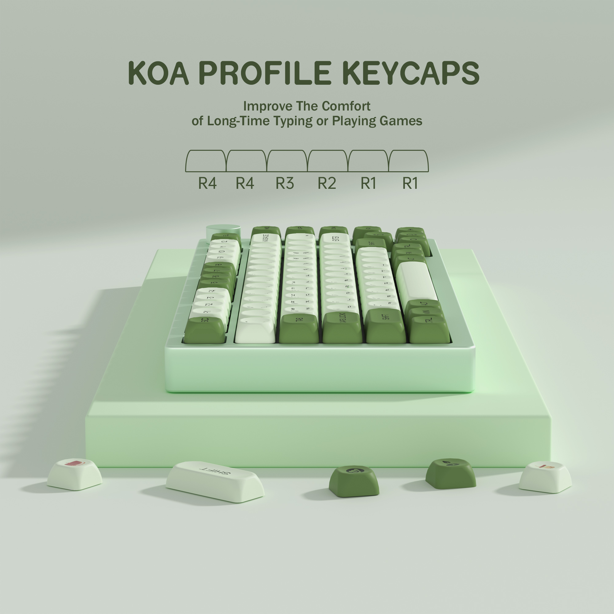 KBDiy Matcha Korean Keycap Gre - Keyboard Gaming Mac 评论和价格