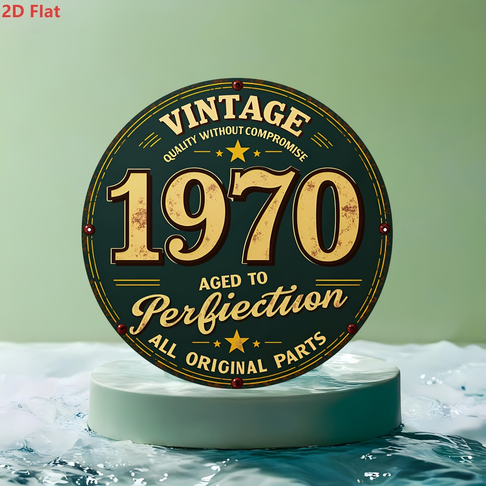 2D Flat, 1pc 1pcs 1970 Vintage - Brass Weight Plate 评论和价格