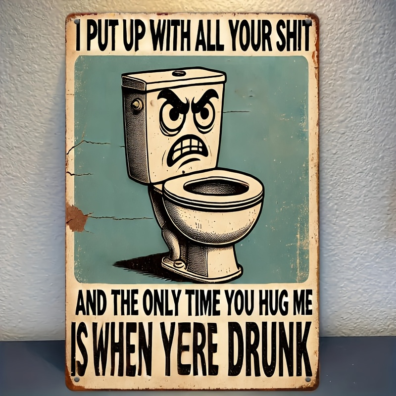Humorous Bathroom Decor Sign,  - Brass Weight Plate 评论和价格