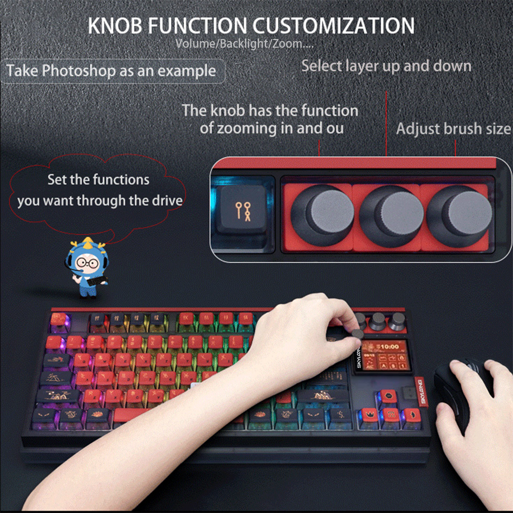 SKYLOONG GK87 Pro Bluetooth me - Gaming Keyboard No Noise 评论和价格
