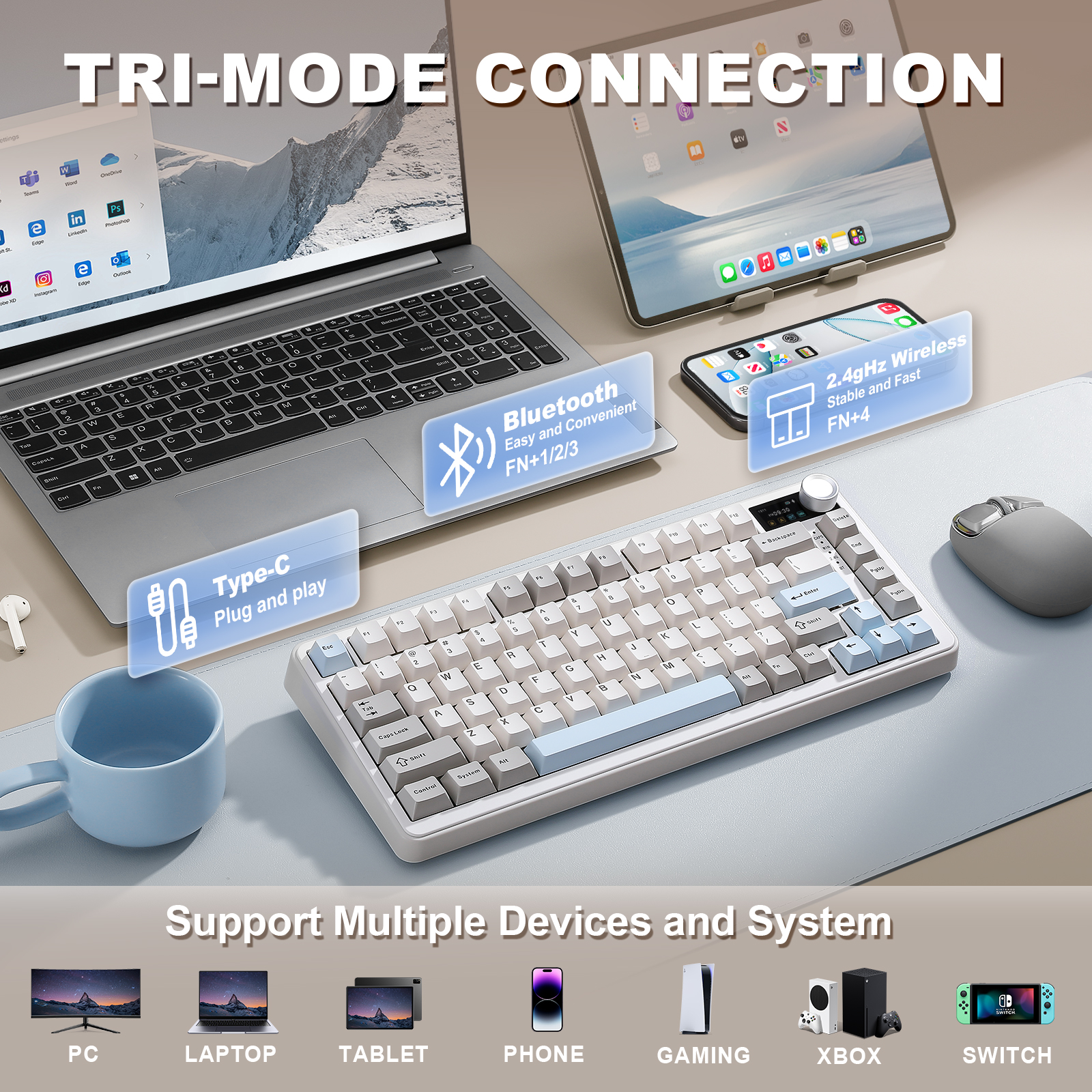 YUNZII B75 PRO MAX Wireless Me - Keyboard Gaming Mac 评论和价格