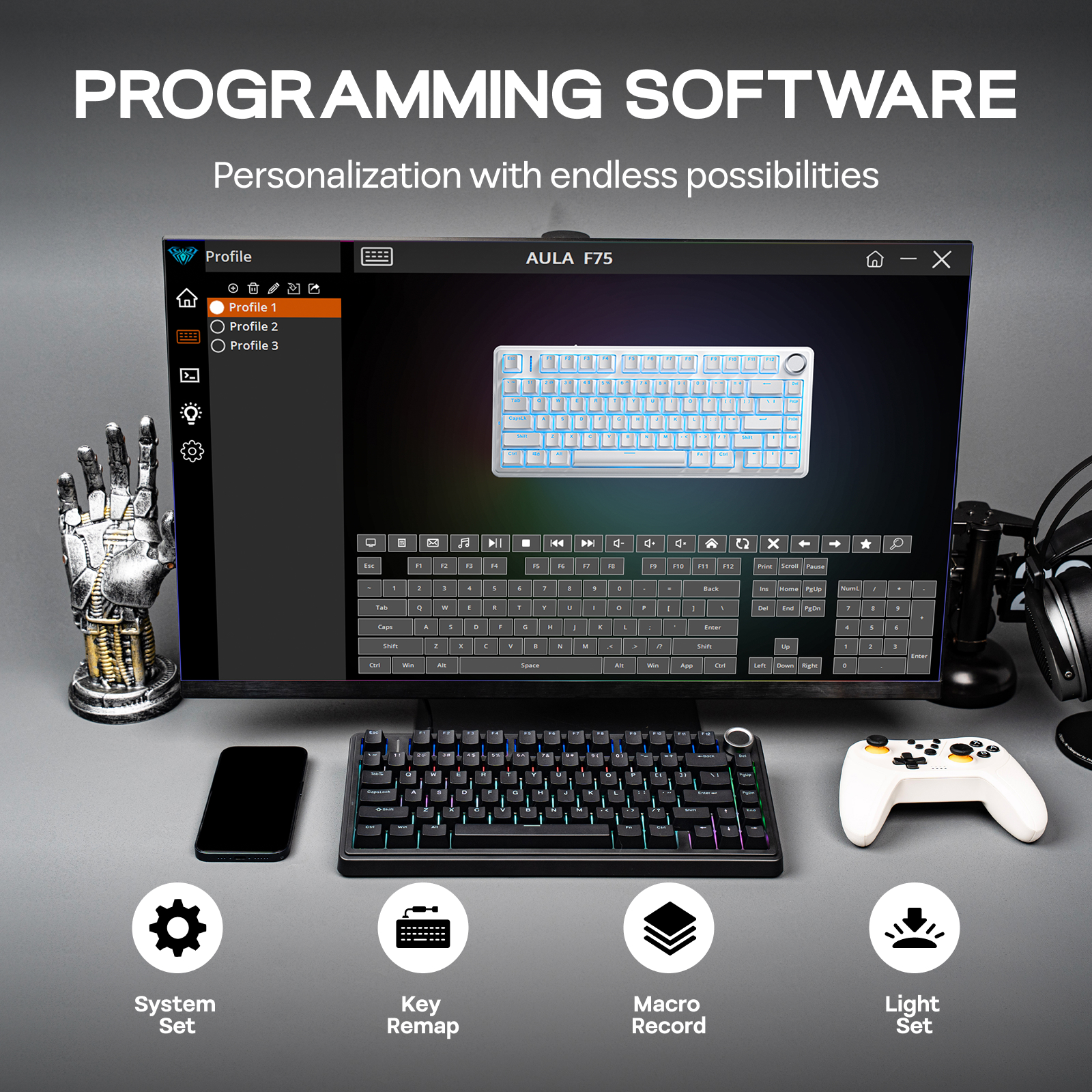 EPOMAKER x AULA F75 Wired Only - Gaming Keyboard Expensive 评论和价格