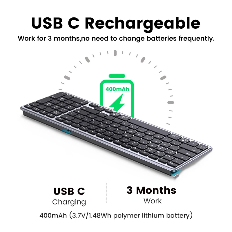 New Bluetooth 5.0 Wireless Key - Gaming Keyboard Non Mechanical 评论和价格