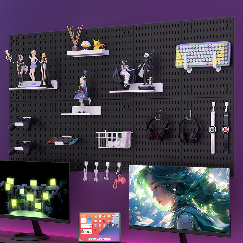 Adhesive Pegboard Shelf for Ga - Gaming Keyboard And Mouse 评论和价格