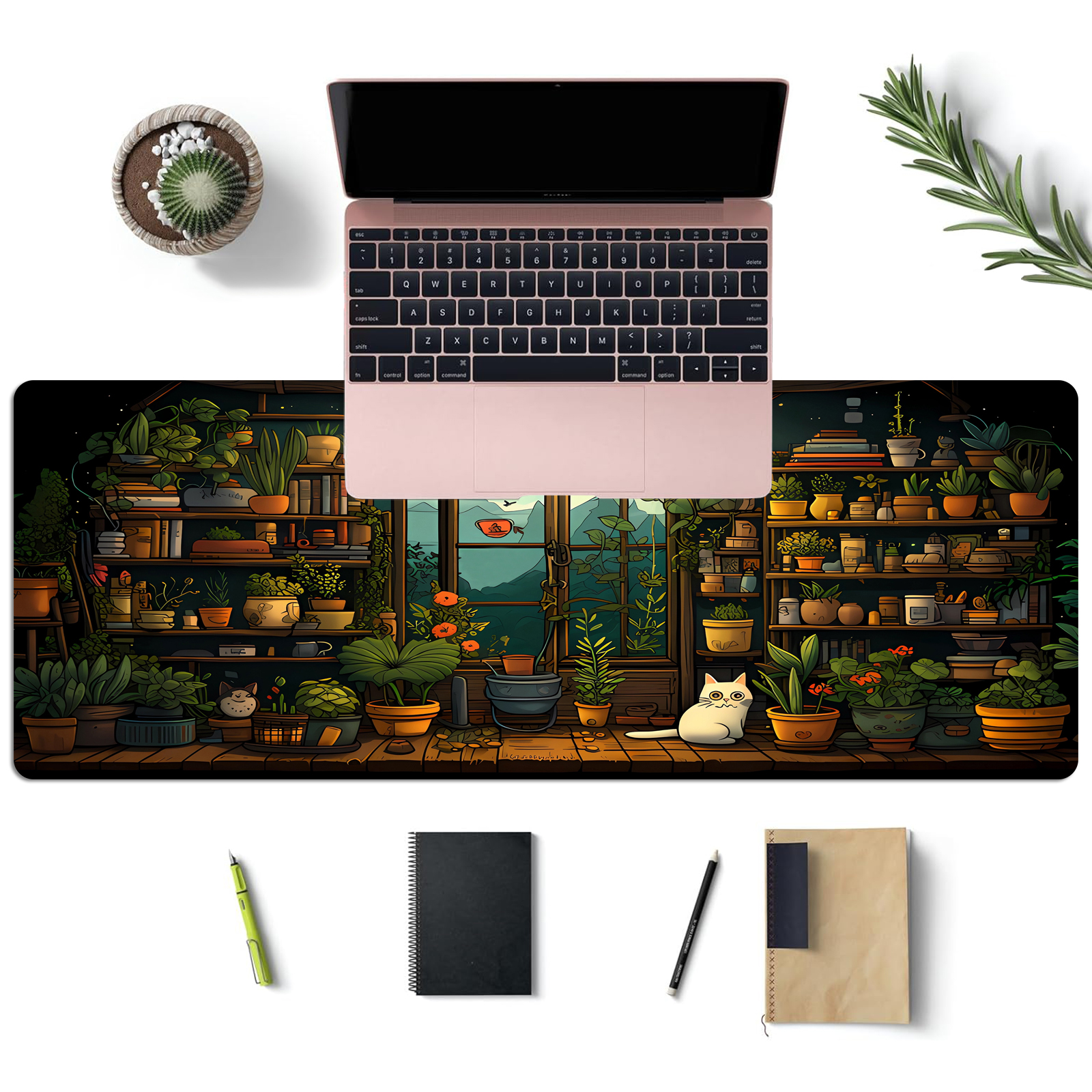Cute Cat Mouse Pad Desk Pad Ka - Gaming Keyboard And Mouse Pad 评论和价格