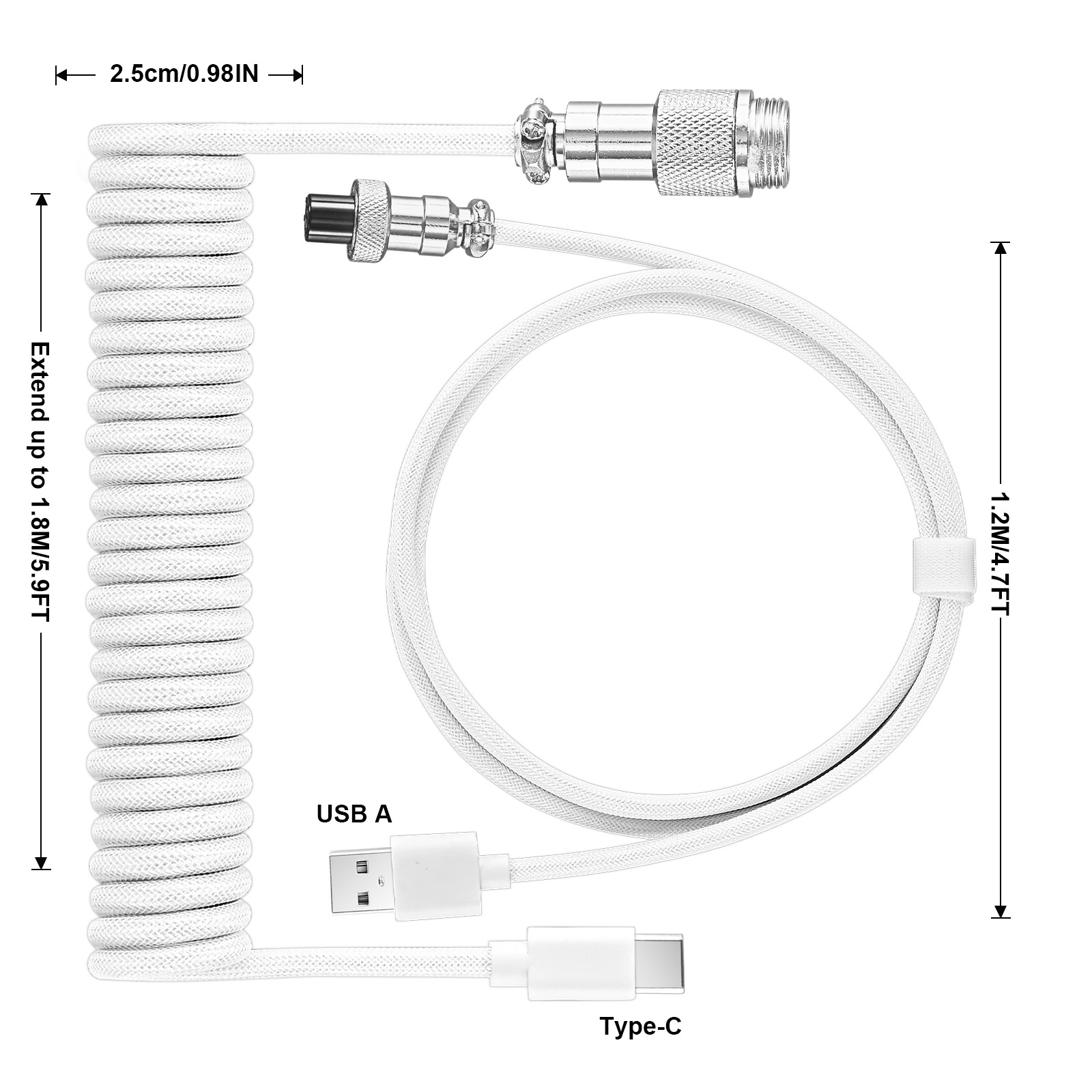 Mechanical Keyboard Coiled Cab - Coiled Usb Cable 评论和价格