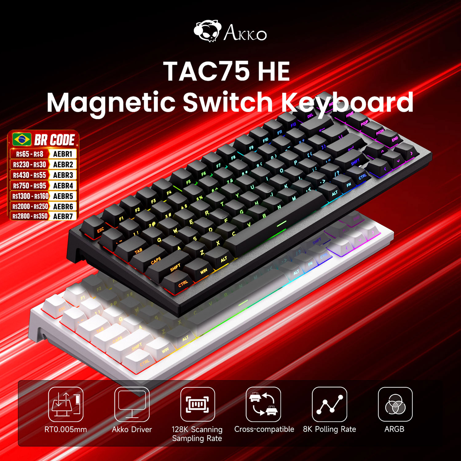 AKKO TAC75 HE Magnetic Switch  - Gaming Keyboard Expensive 评论和价格