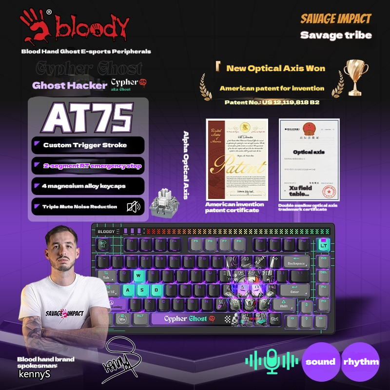 A4Tech Bloody Savage Impact AT - Gaming Keyboard No Noise 评论和价格