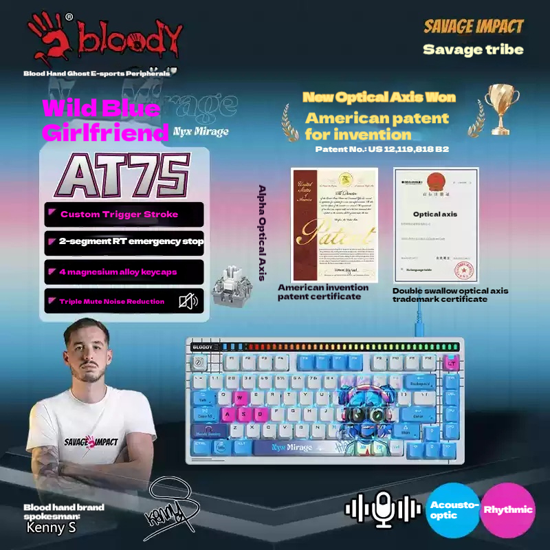A4Tech Bloody Savage Impact AT - Gaming Keyboard No Noise 评论和价格