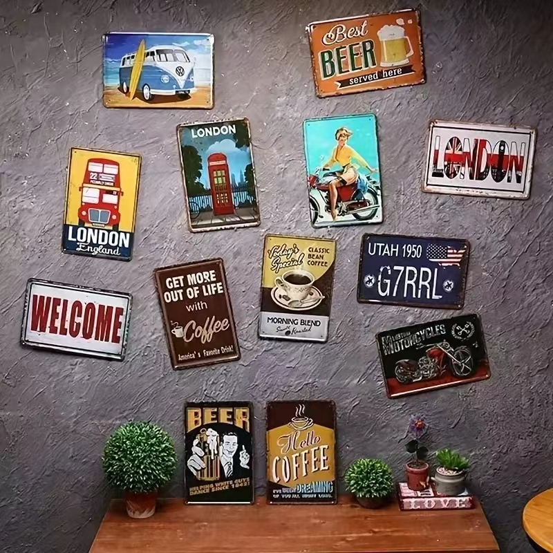 Vintage Bar Metal Signs Bathro - Brass Weight Plate 评论和价格
