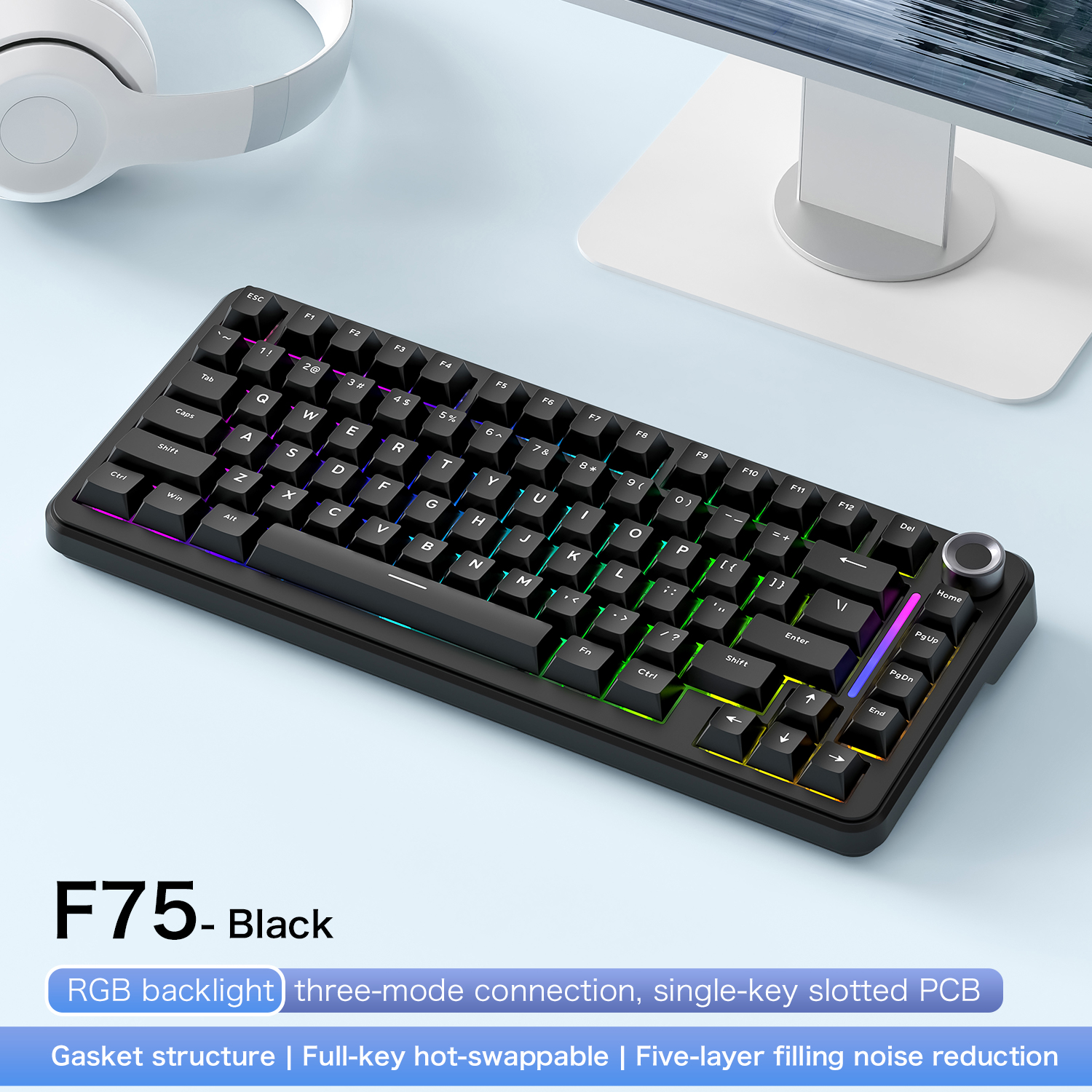 75% Hot Swap Gaming Keyboard W - Gaming Keyboard Expensive 评论和价格