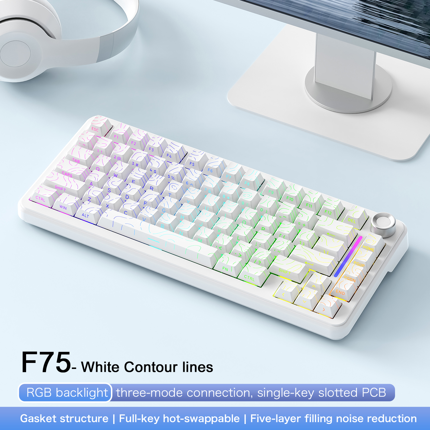 75% Hot Swap Gaming Keyboard W - Gaming Keyboard Expensive 评论和价格