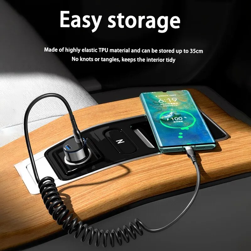 5A Fast Charging Coiled USB C  - Coiled Usb Cable 评论和价格