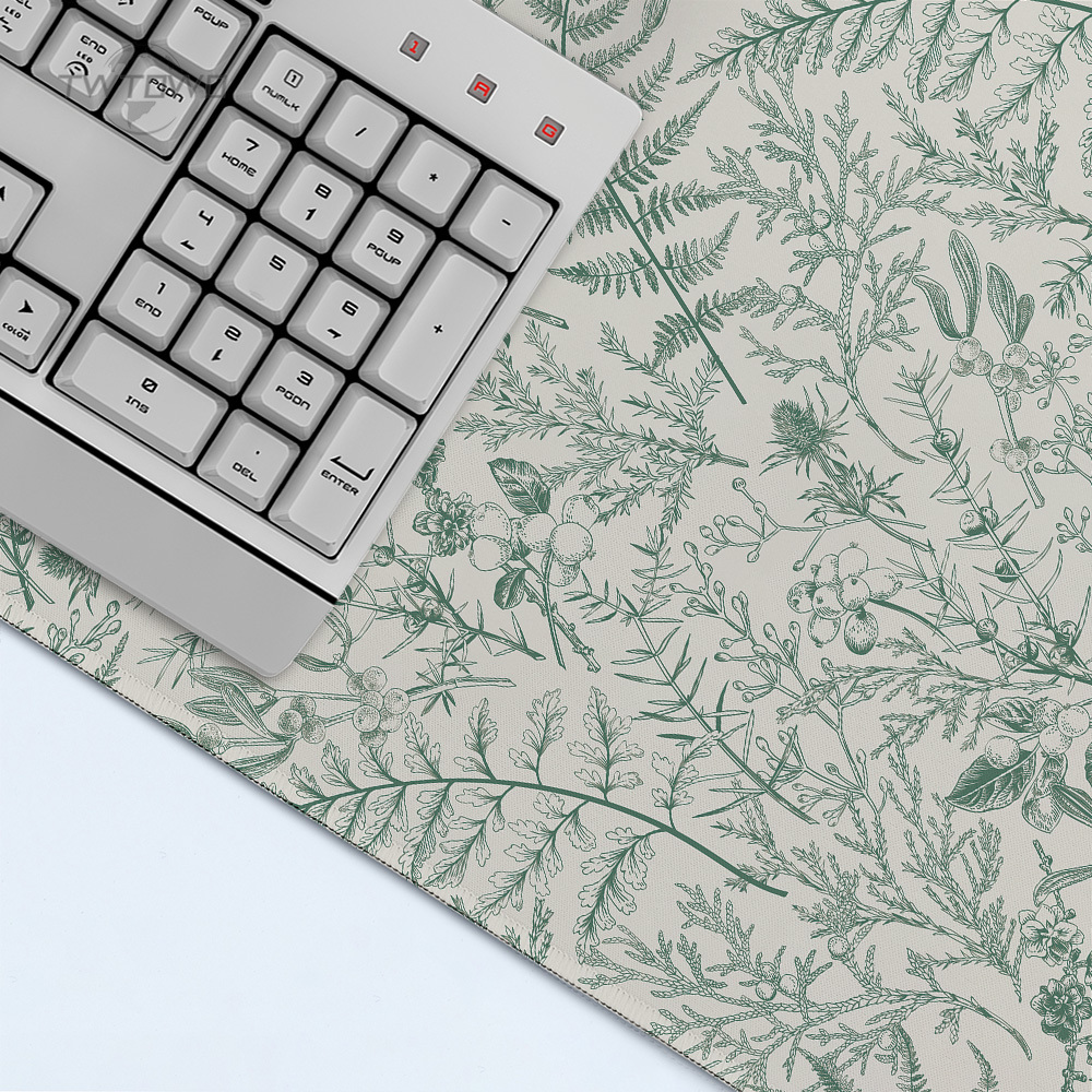 Mouse Pad Gaming Green Flower  - Gaming Keyboard Non Mechanical 评论和价格