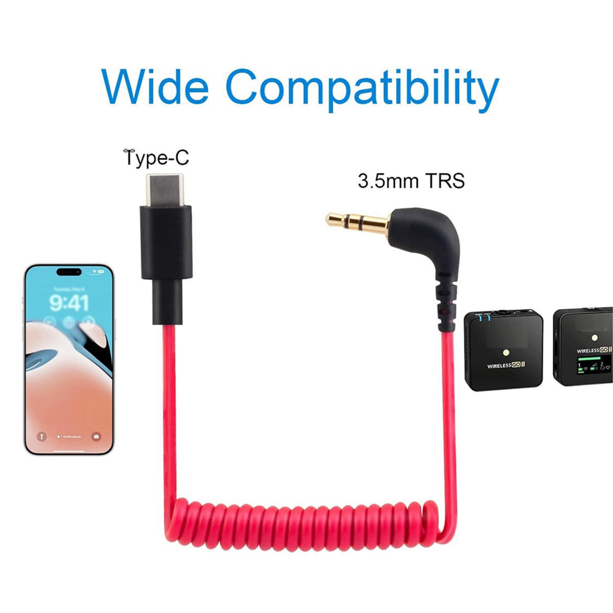 USB C to 3.5mm Cable for RODE  - Coiled Usb Cable 评论和价格