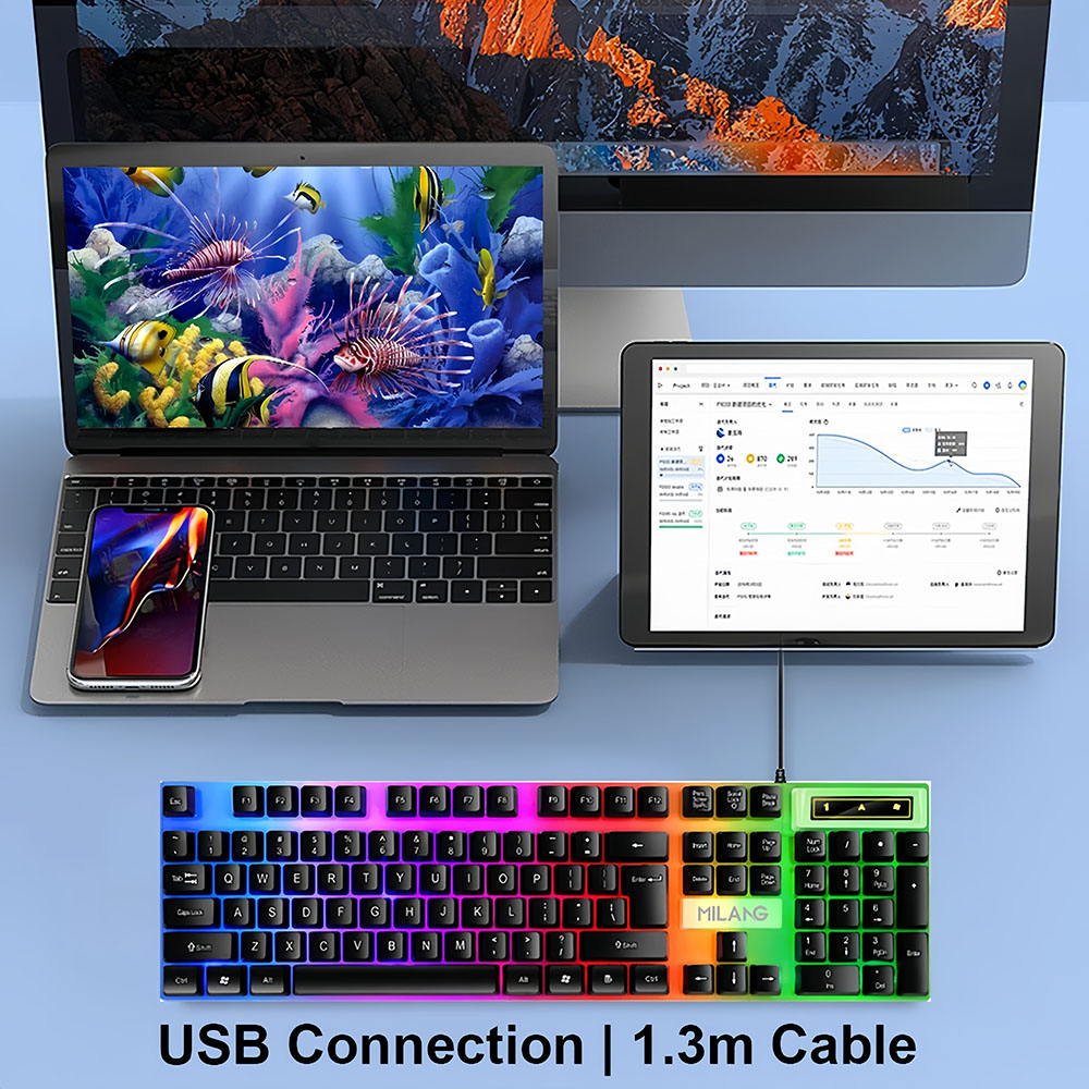KEBIDUMEI USB Wired Keyboard R - Gaming Keyboard 2026 评论和价格