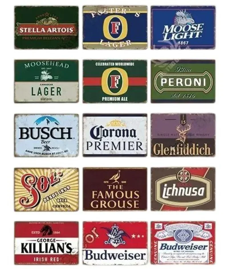 Metal Tin Poster Beer Metal Si - Brass Weight Plate 评论和价格