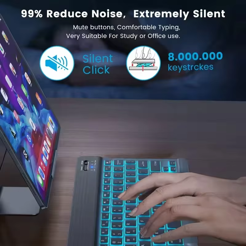New Ultra Slim Portable 7 Colo - Gaming Keyboard Wireless 评论和价格