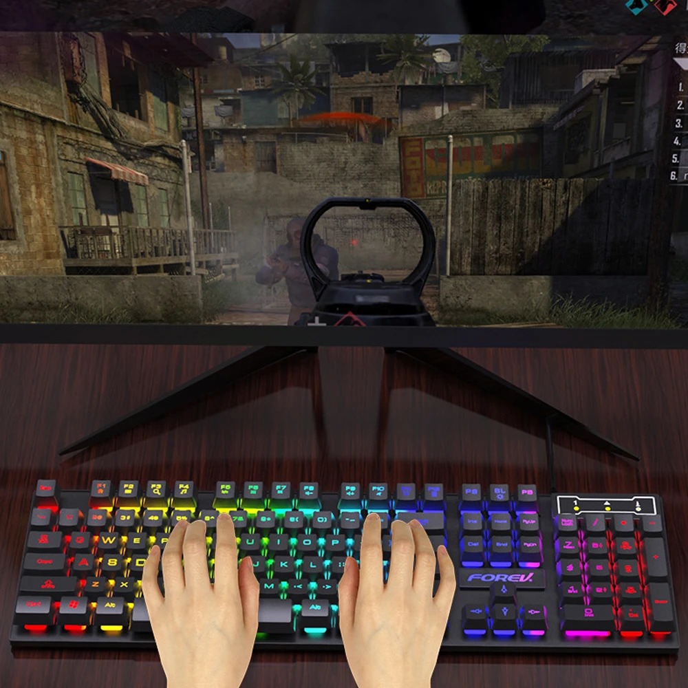 USB Wired Keyboard 104 Keys RG - Gaming Keyboard 2026 评论和价格