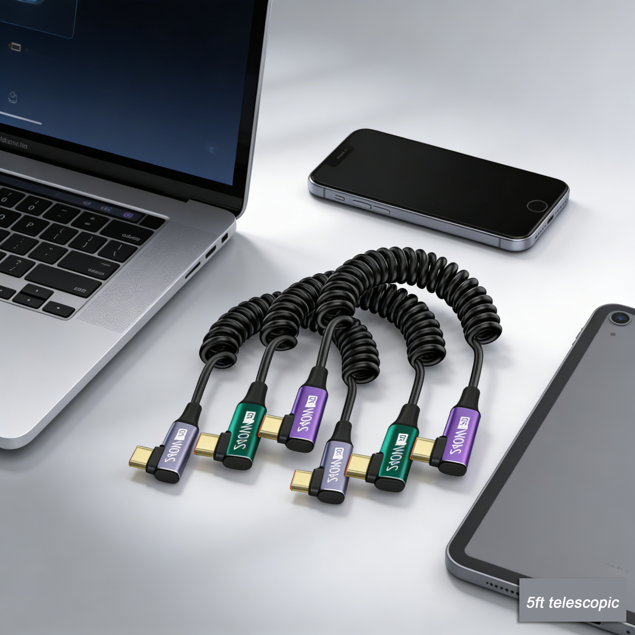 USB-C to USB-C Coiled Cable wi - Coiled Usb Cable 评论和价格