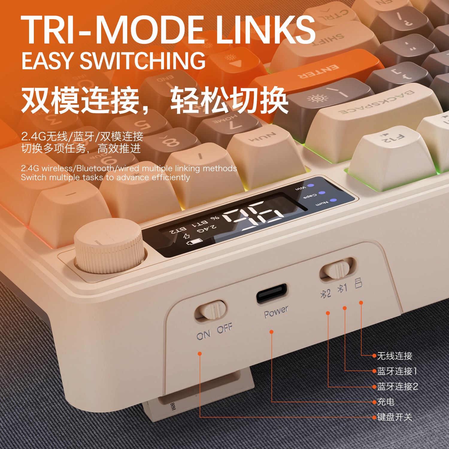 Hot Free Wolf T96 Wireless Dua - Gaming Keyboard Mechanical 评论和价格