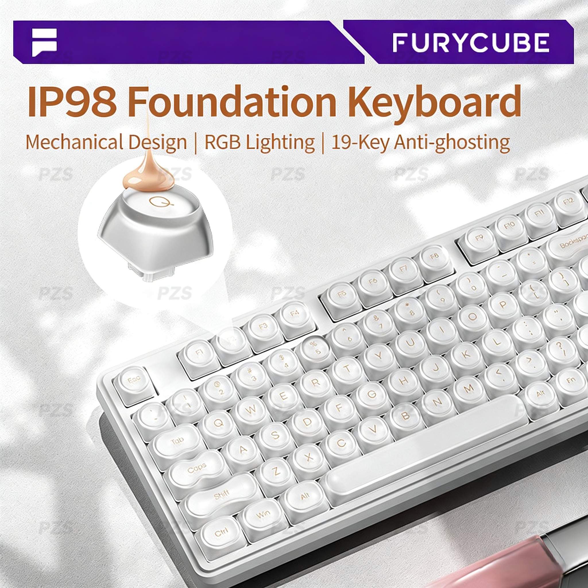 FURYCUBE IP98 Wired Gaming Mem - Gaming Keyboard Ip98 评论和价格