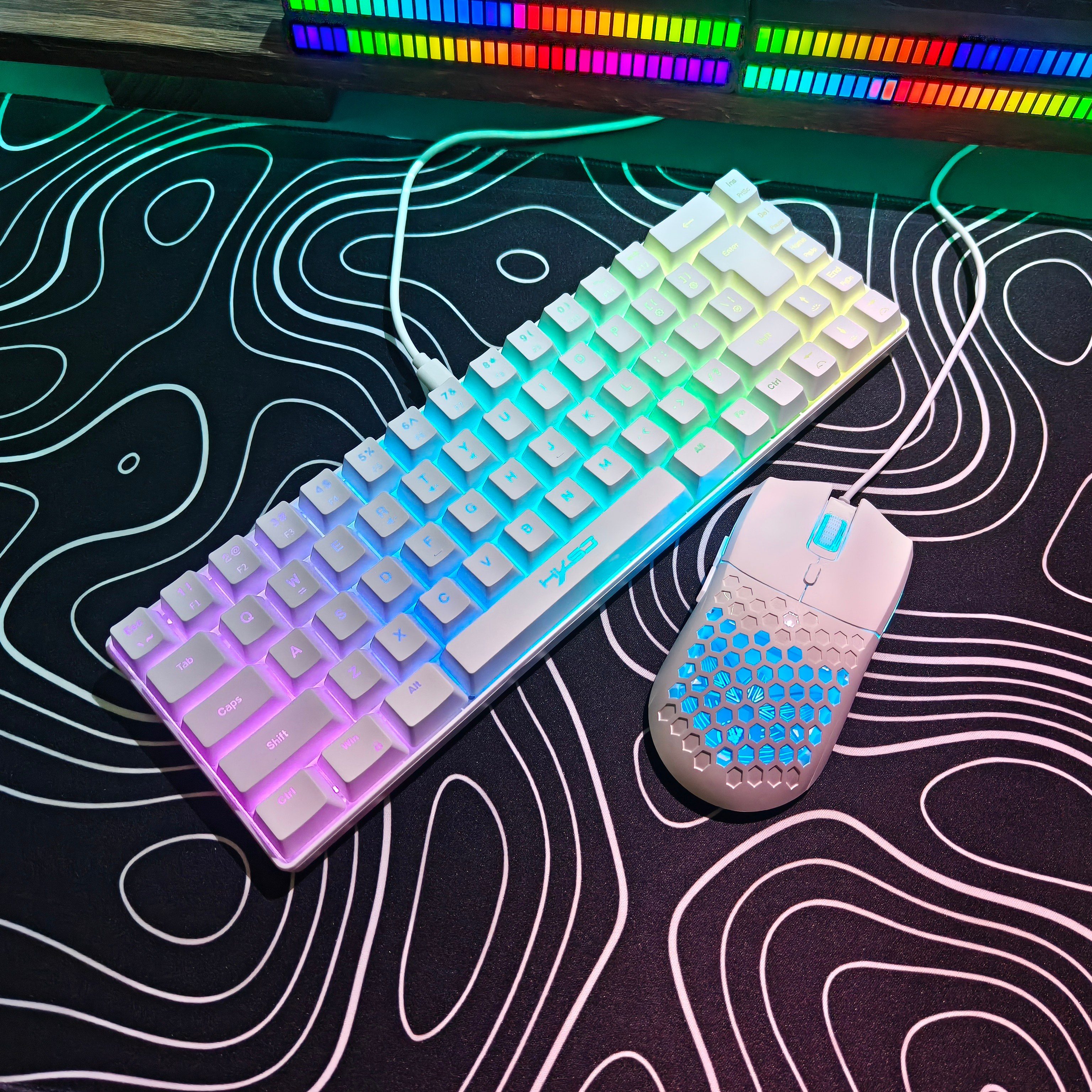 Compact HXSJ 68-key mouse and  - Keyboard Gaming Mac 评论和价格