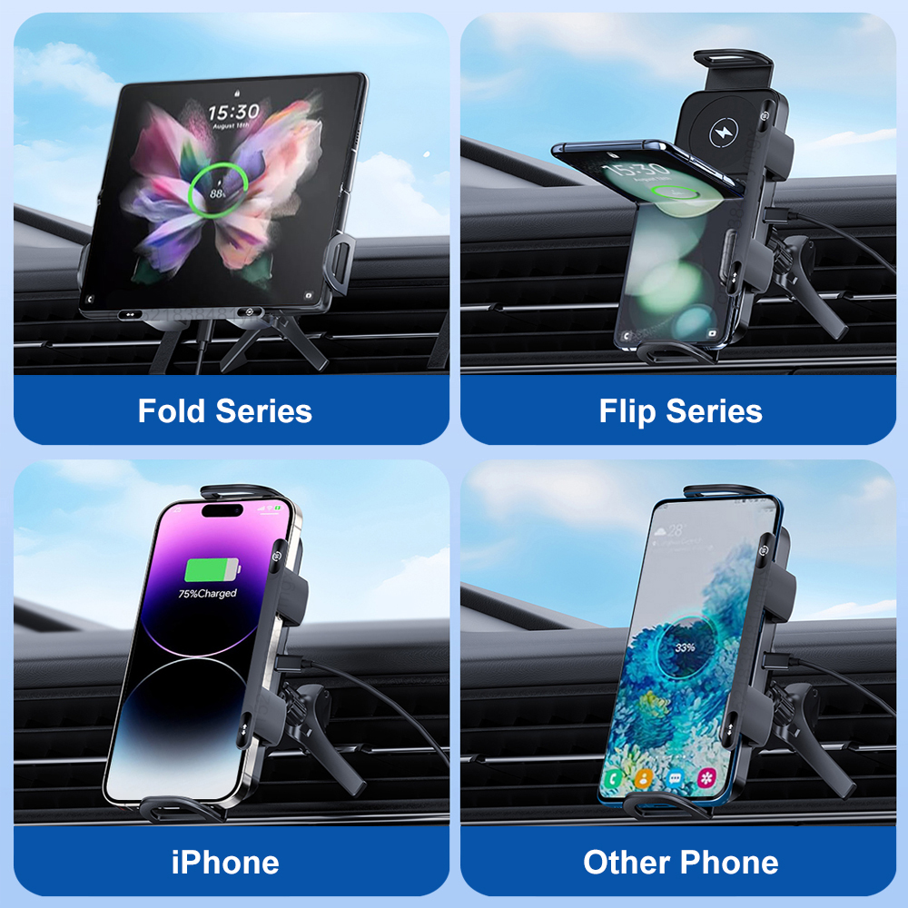 Car Wireless Charger Dual Coil - Coiled Usb Cable 评论和价格