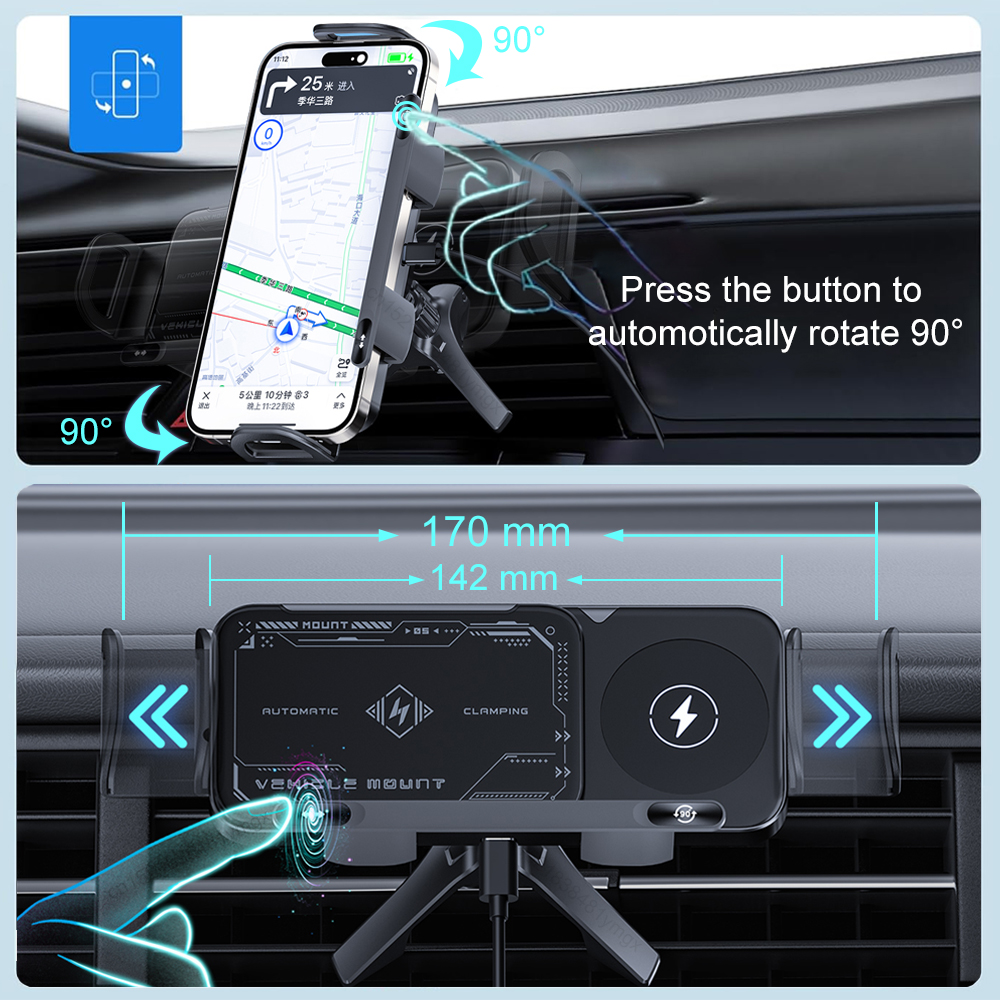 Car Wireless Charger Dual Coil - Coiled Usb Cable 评论和价格