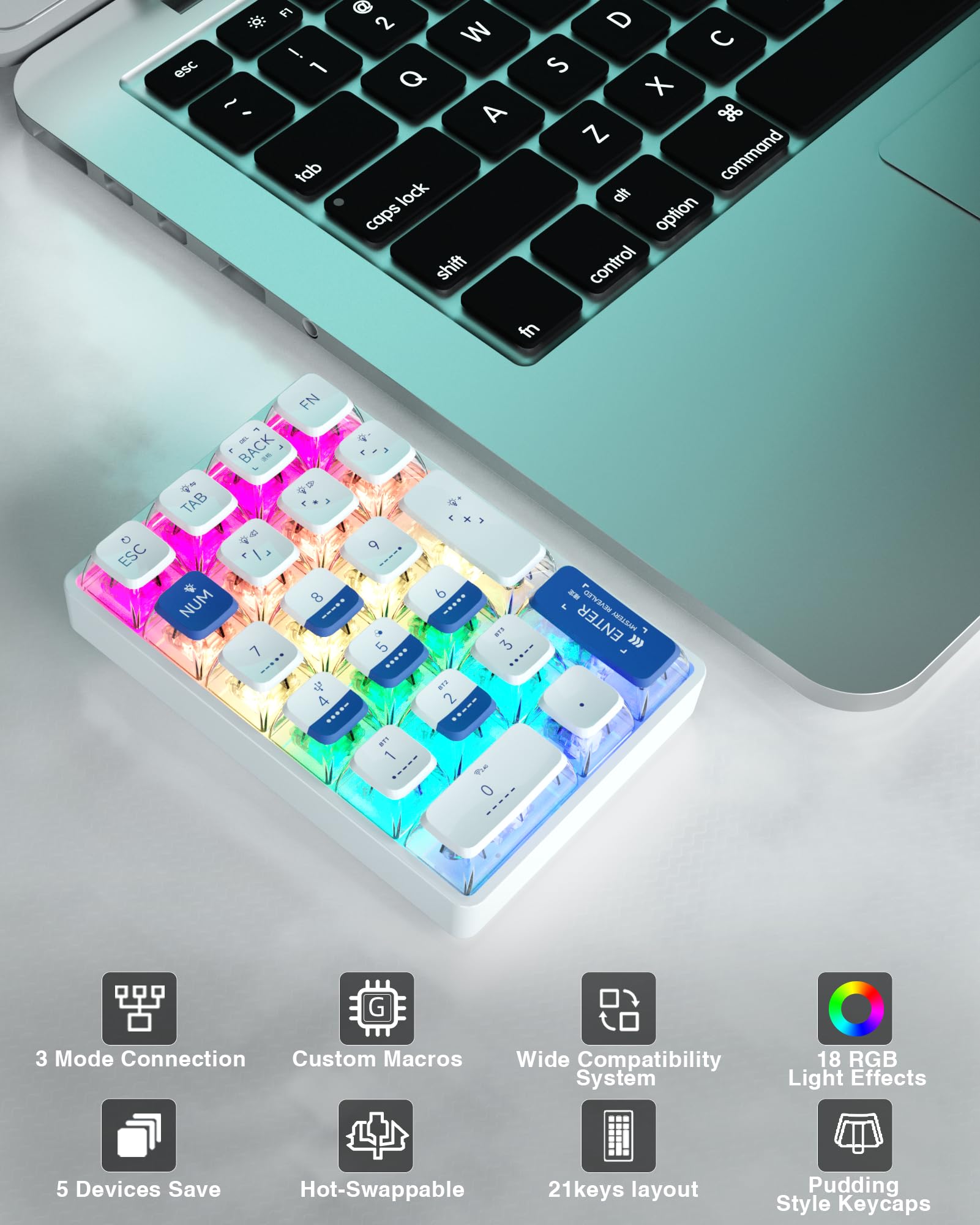 LEOBOG K21 Numpad Keyboard Wir - Gaming Keyboard Mechanical 评论和价格