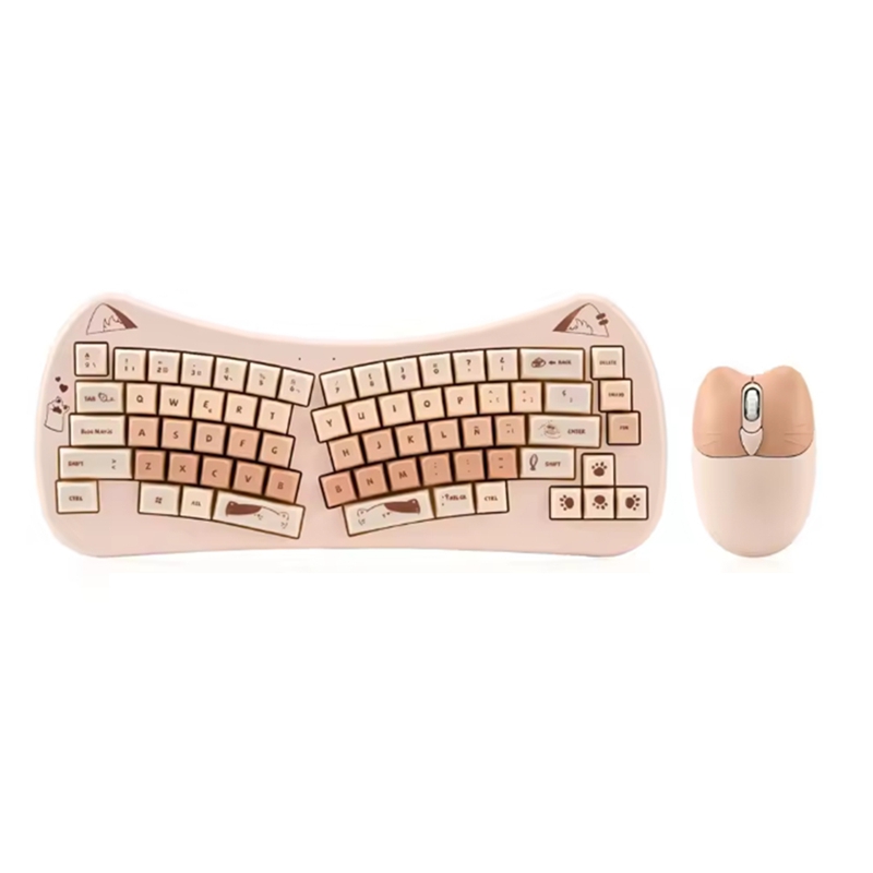68 Key Cat Ear Mechanical Keyb - Gaming Keyboard And Mouse Wireless 评论和价格