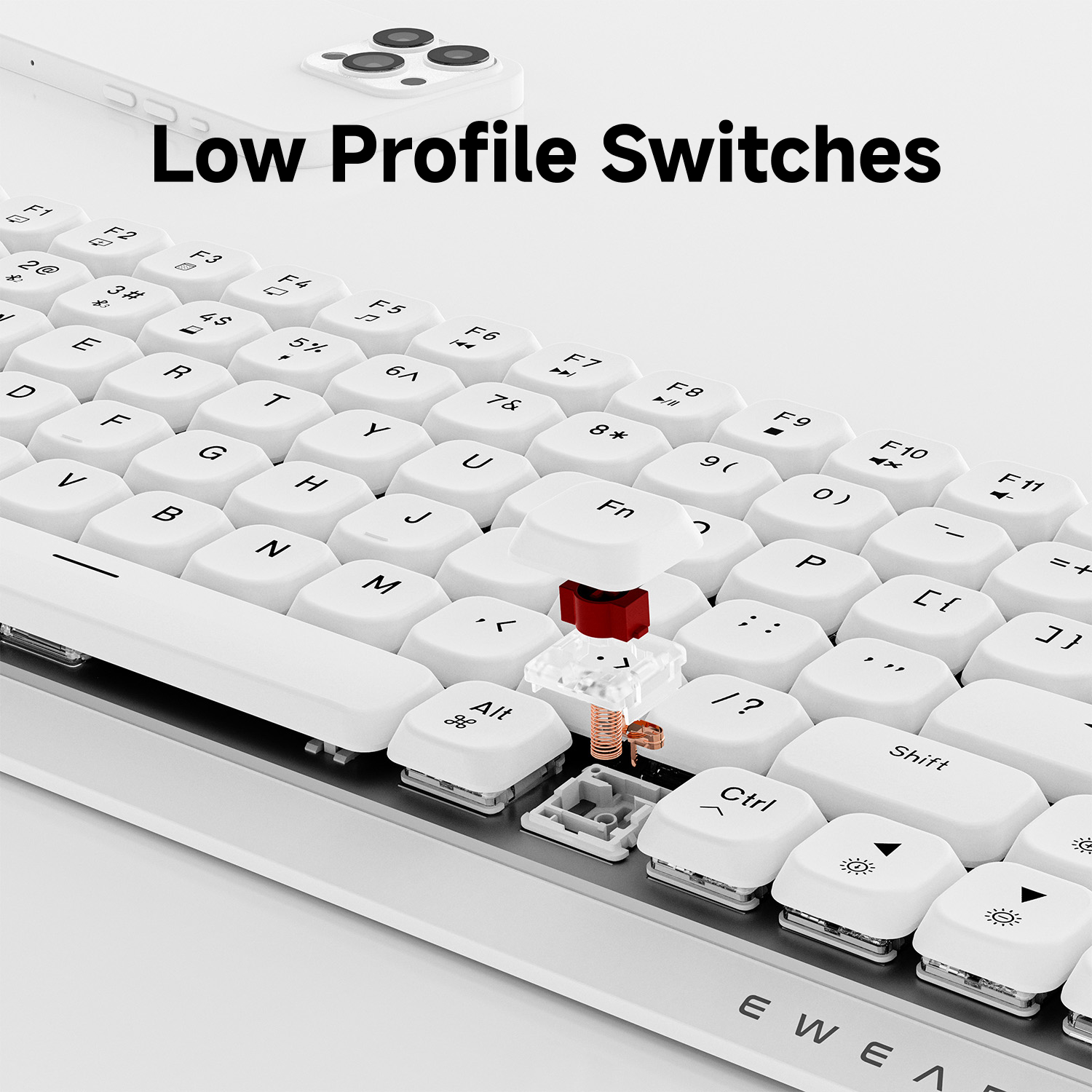 EWEADN 84 Keys Tri-Mode Low Pr - Gaming Keyboard Mechanical 评论和价格