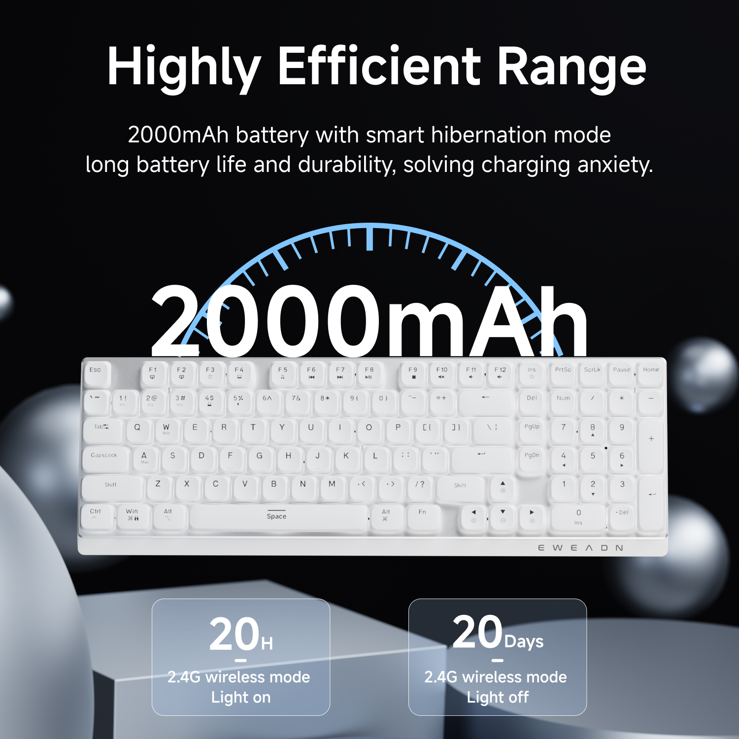 EWEADN Wireless Low-Profile Me - Gaming Keyboard Mechanical 评论和价格