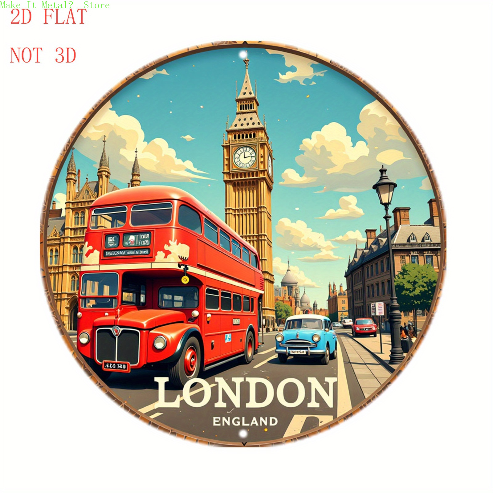 London England Red Double Deck - Brass Weight Plate 评论和价格