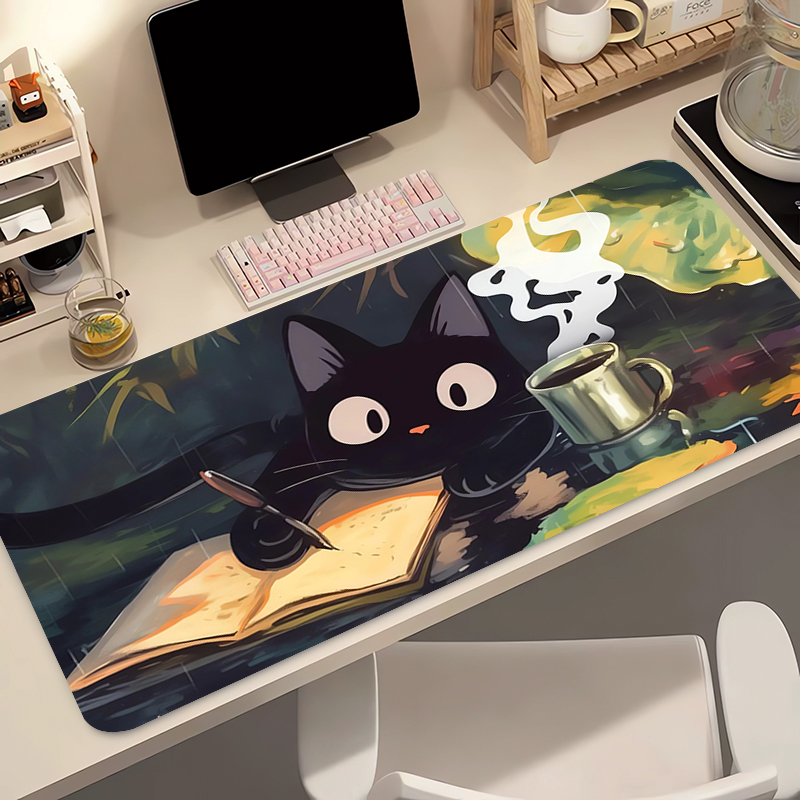 Kawaii Black Cat Silicone Soft - Gaming Keyboard And Mouse Pad 评论和价格