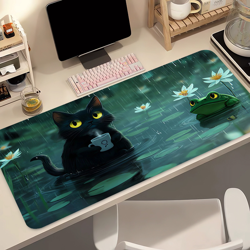 Kawaii Black Cat Silicone Soft - Gaming Keyboard And Mouse Pad 评论和价格