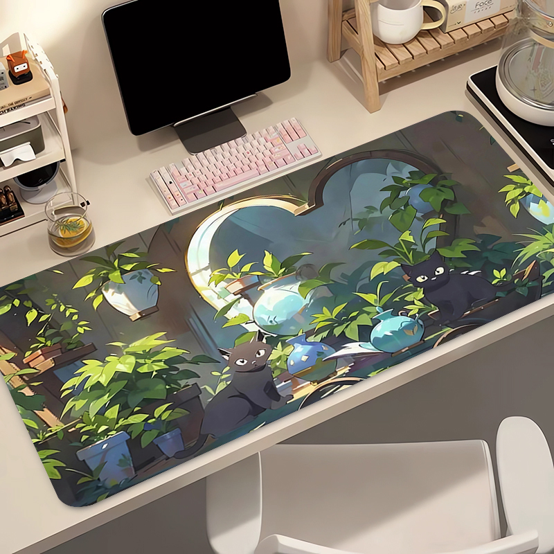 Kawaii Black Cat Silicone Soft - Gaming Keyboard And Mouse Pad 评论和价格