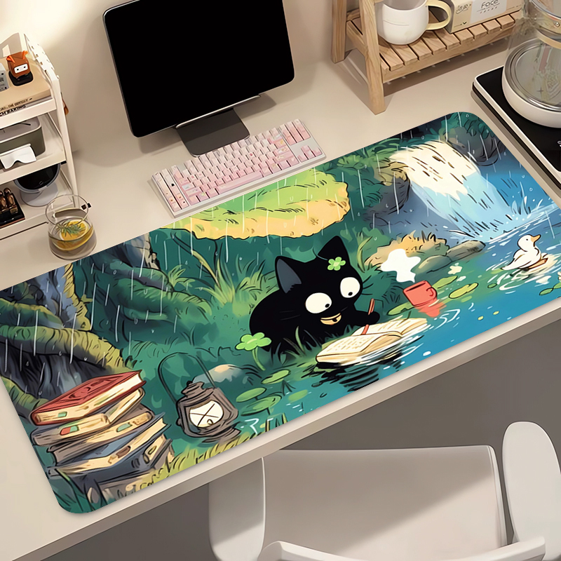Kawaii Black Cat Silicone Soft - Gaming Keyboard And Mouse Pad 评论和价格