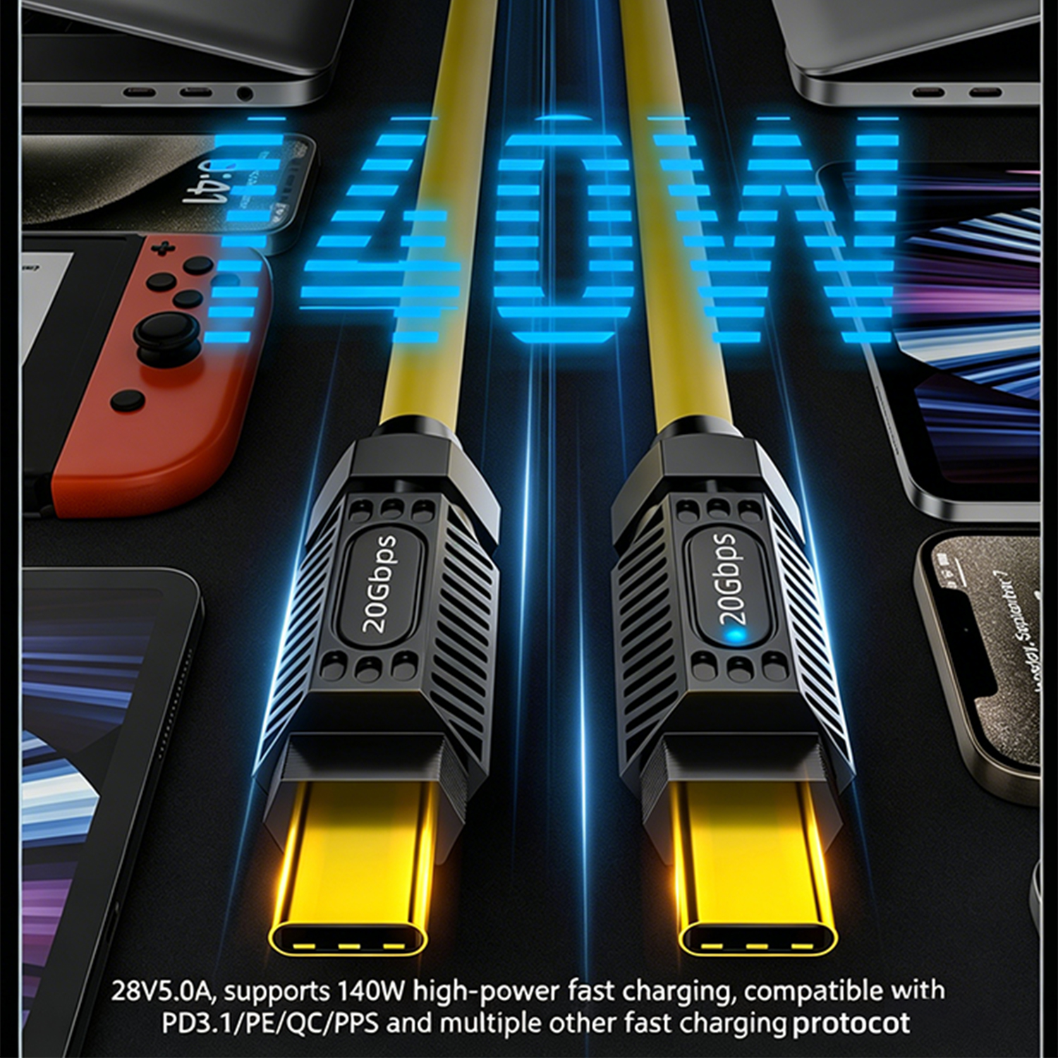 PD 3.1 140W USB Type C Fast Ch - Coiled Usb Cable 评论和价格